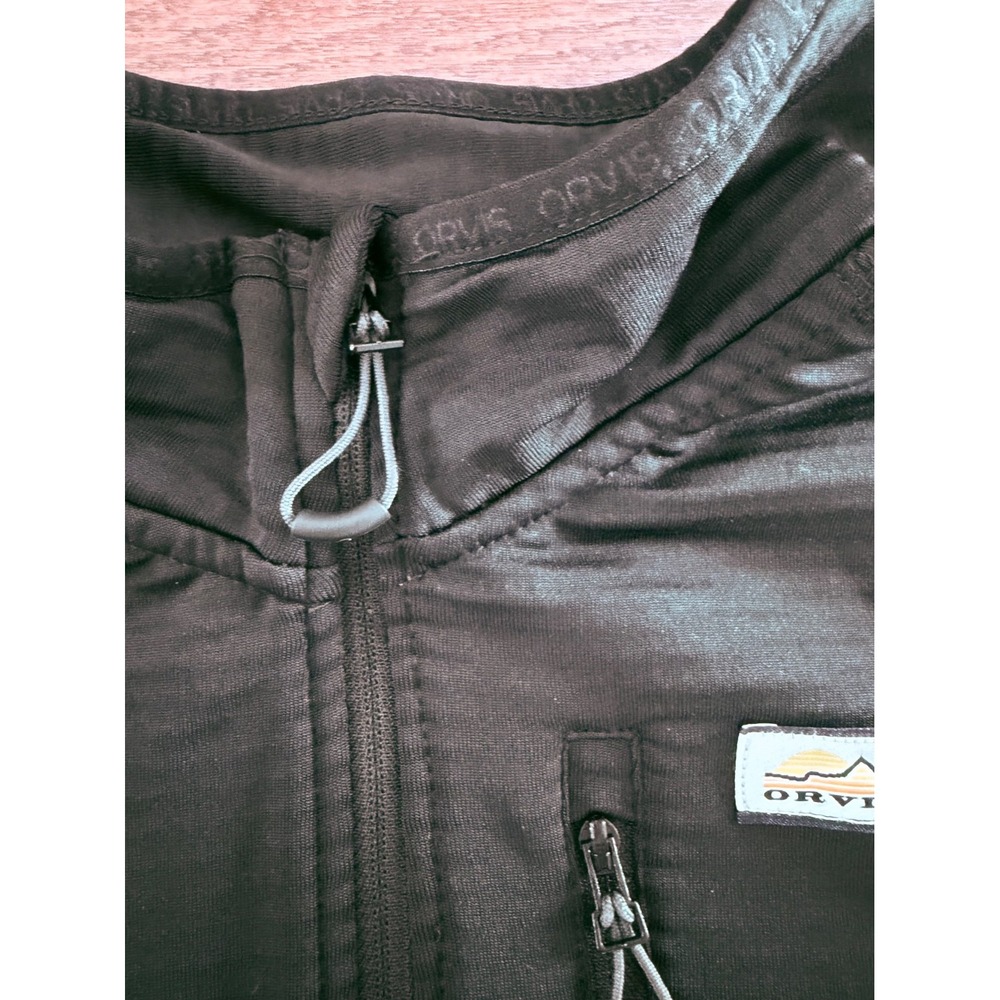 Orvis 1/4 Zip Pullover Mens XL Horseshoe Hills Athletic Black Pockets Jacket EUC - Picture 11 of 15